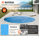 Solar Pool Cover, Φ10 ft Round Solar Blanket for Pools, Inground Above Ground Swimming Pool Solar Cover, 15 mil Solar Covers Blue